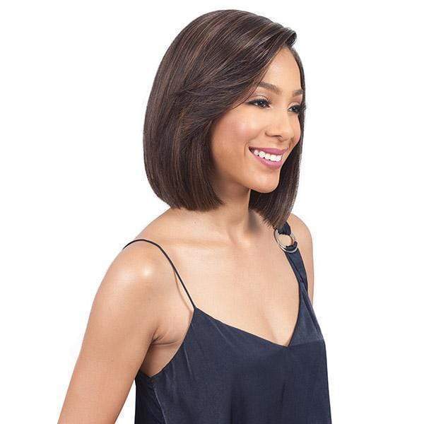 Bobbi Boss 100% Human Hair Lace Wigs Bobbi Boss 100% Human Hair Sleek Bob Lace Front Wig - MHLF405 HH FLORA