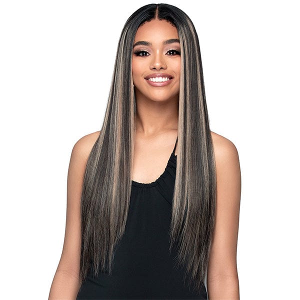 Bobbi Boss Frontal Lace Wigs Bobbi Boss Curly Edges Synthetic Deep Part Lace Wig - MLF711 GEORGINA