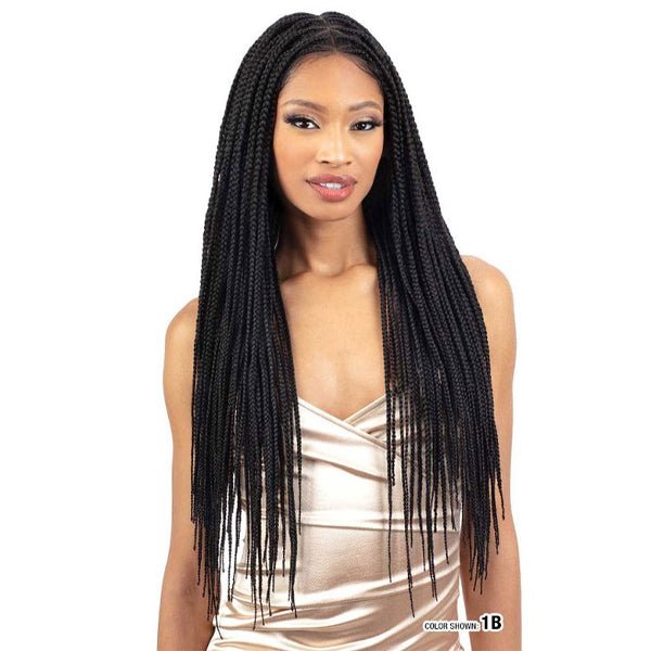 Freetress Equal Synthetic Braided Lace Front Wig - DIAMOND PART BRAID 30" - SoGoodBB.com