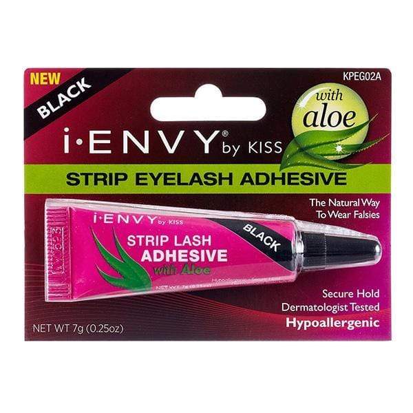 i - Envy by Kiss Strip Lash Glue - Aloe Infused Strip Lash Glue Black Clear - (C) - EgoWigs.com