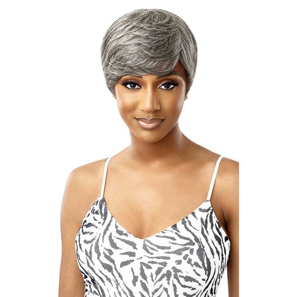 Outre 100% Human Hair Fab & Fly Gray Glamour Full Cap Wig - ASHA - EgoWigs.com
