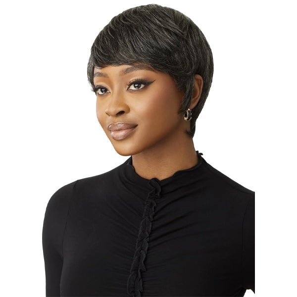 Outre 100% Human Hair Fab & Fly Gray Glamour Full Cap Wig - HH CELIA - SoGoodBB.com