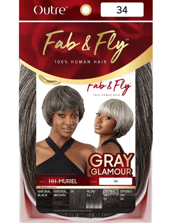 Outre 100% Human Hair Fab & Fly Gray Glamour Wig - Muriel - EgoWigs.com