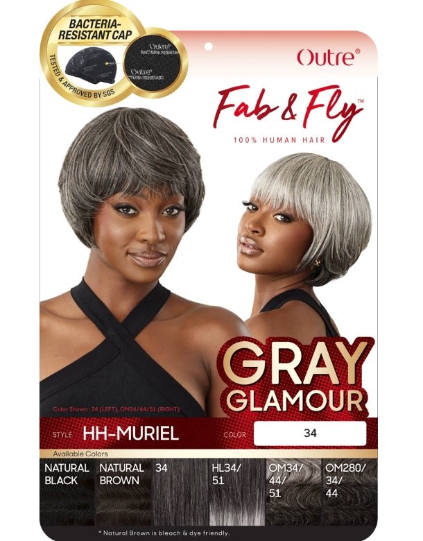 Outre 100% Human Hair Fab & Fly Gray Glamour Wig - Muriel - EgoWigs.com