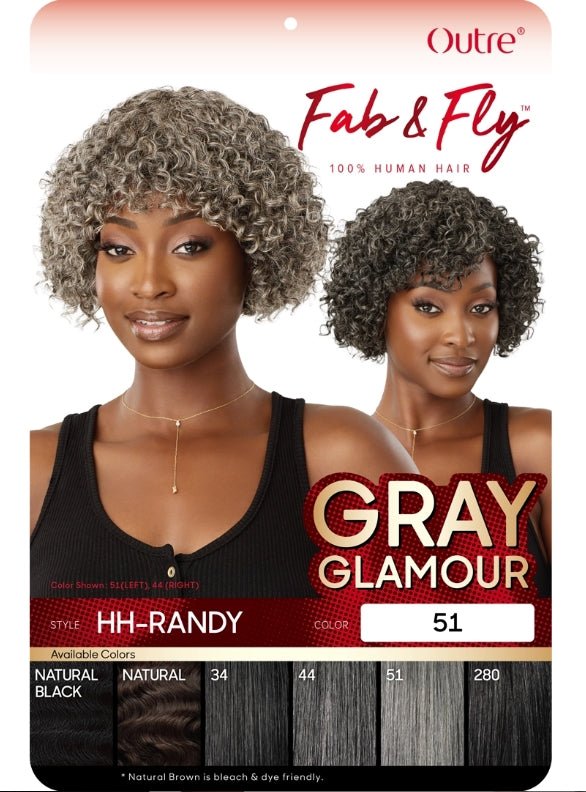Outre 100% Human Hair Fab & Fly Gray Glamour Wig - RANDY - SoGoodBB.com