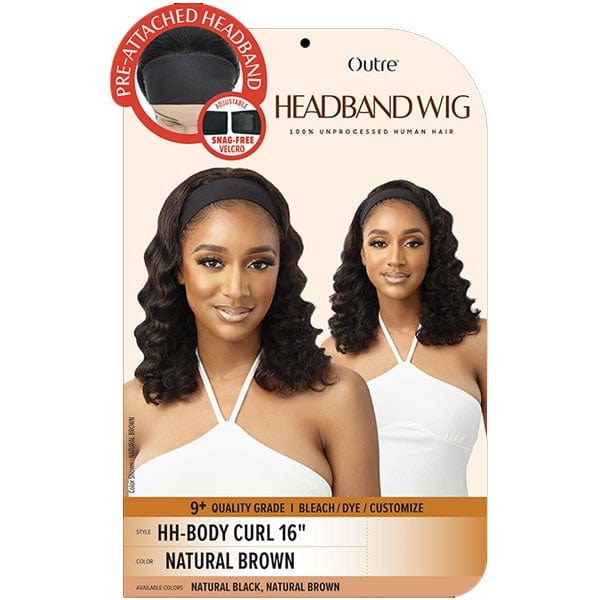 Outre 100% Human Hair Headband Wig - BODY CURL 16" - SoGoodBB.com