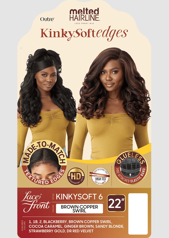 Outre Melted Hairline Kinkysoft Edges Synthetic HD Lace Frontal Wig - KINKYSOFT 6 - EgoWigs.com