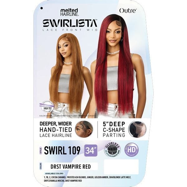 Outre Melted Hairline Synthetic Swirlista HD Lace Front Wig - SWIRL 109 - EgoWigs.com
