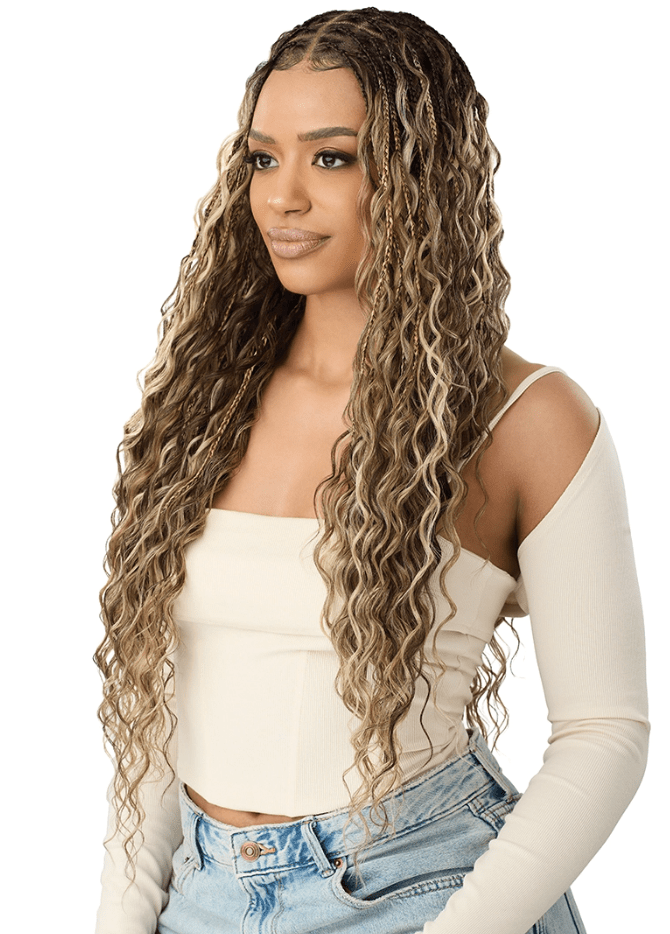 Outre Synthetic 100% Fully Hand - tied Whole Lace Wig - BOHO MERMAID BOX BRAID 32" - EgoWigs.com