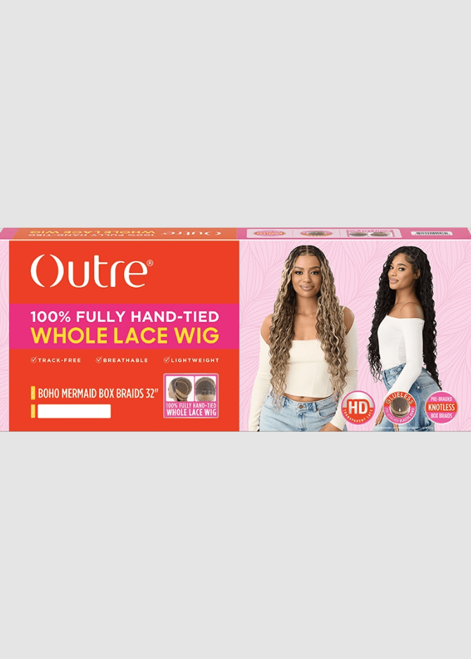 Outre Synthetic 100% Fully Hand - tied Whole Lace Wig - BOHO MERMAID BOX BRAID 32" - EgoWigs.com