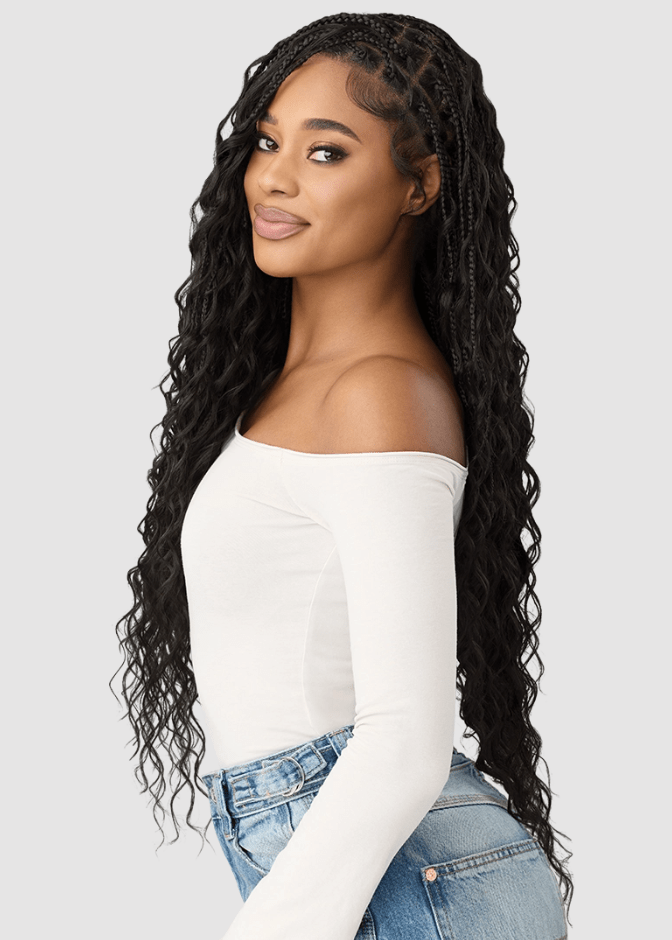 Outre Synthetic 100% Fully Hand - tied Whole Lace Wig - BOHO MERMAID BOX BRAID 32" - EgoWigs.com