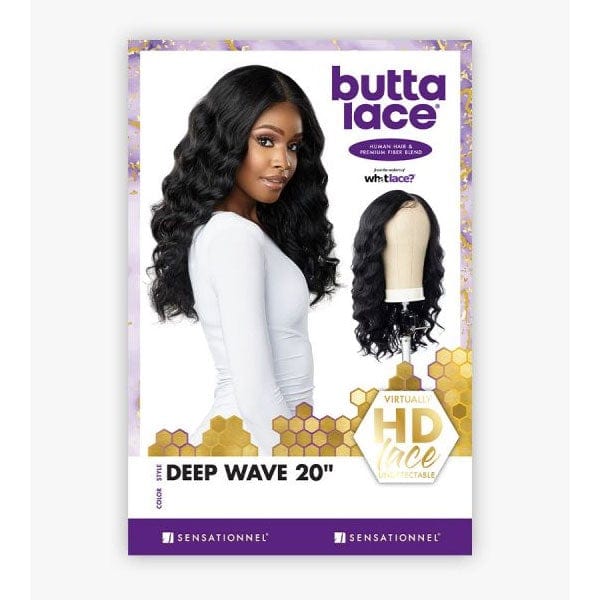 Sensationnel Butta Human Hair Blend Lace Front Wig - DEEP WAVE 20" - EgoWigs.com