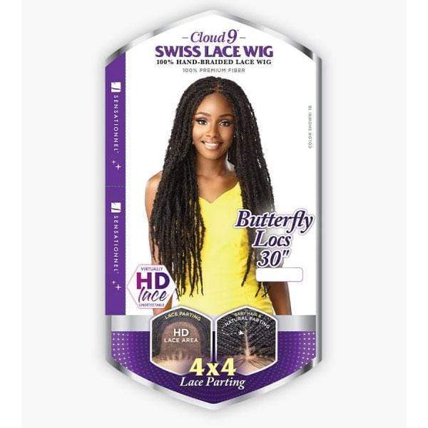 Sensationnel Cloud 9 Synthetic 4x4 Lace Parting Swiss Braid Lace Wig - BUTTERFLY LOCS 30" - EgoWigs.com