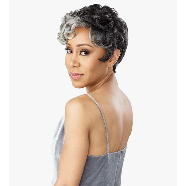 Sensationnel Empire Salt & Pepper 100% Human Hair Celebrity Series Wig - FLORA - SoGoodBB.com