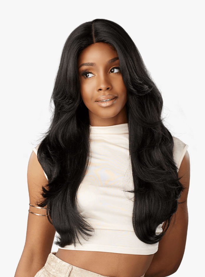 Sensationnel Glamzy Synthetic Hair Glueless HD Lace Parting Wig - ELYSIA - EgoWigs.com