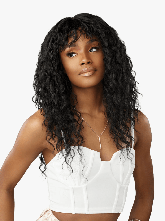 Sensationnel Glamzy Synthetic Hair Glueless HD Lace Parting Wig - Misty - EgoWigs.com
