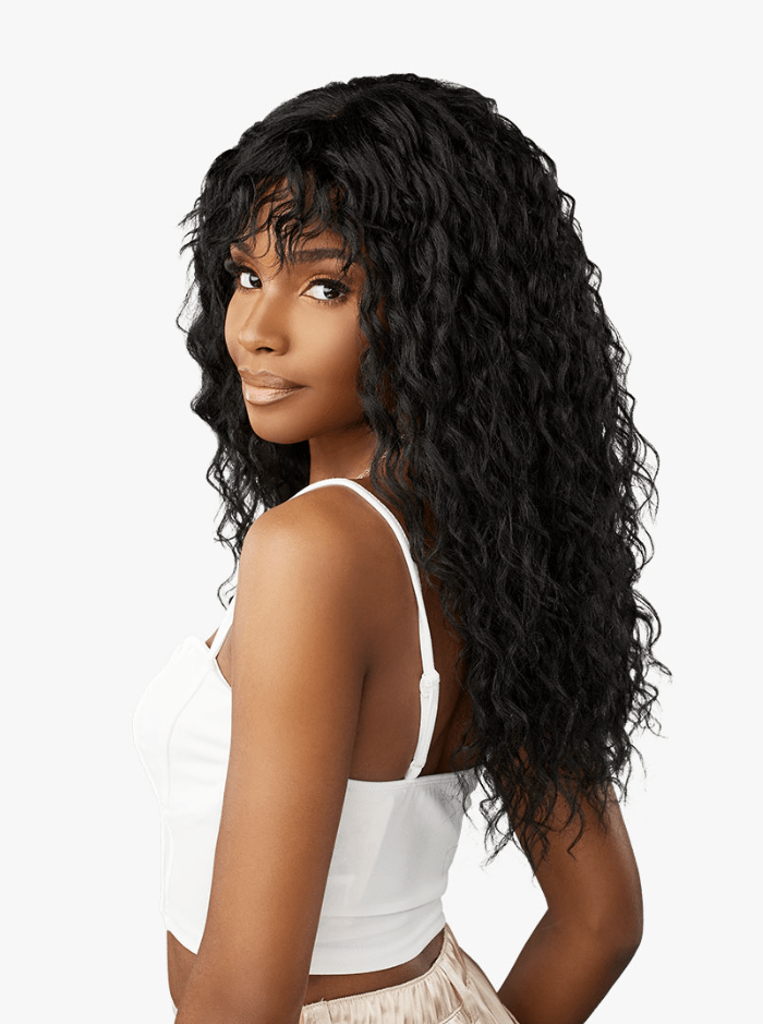 Sensationnel Glamzy Synthetic Hair Glueless HD Lace Parting Wig - Misty - EgoWigs.com