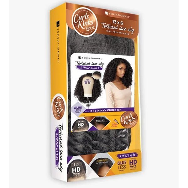 Sensationnel Kinky Edges Kinks & Co 13x6 HD Lace Front Wig - 13x6 KINKY CURLY 18" - EgoWigs.com