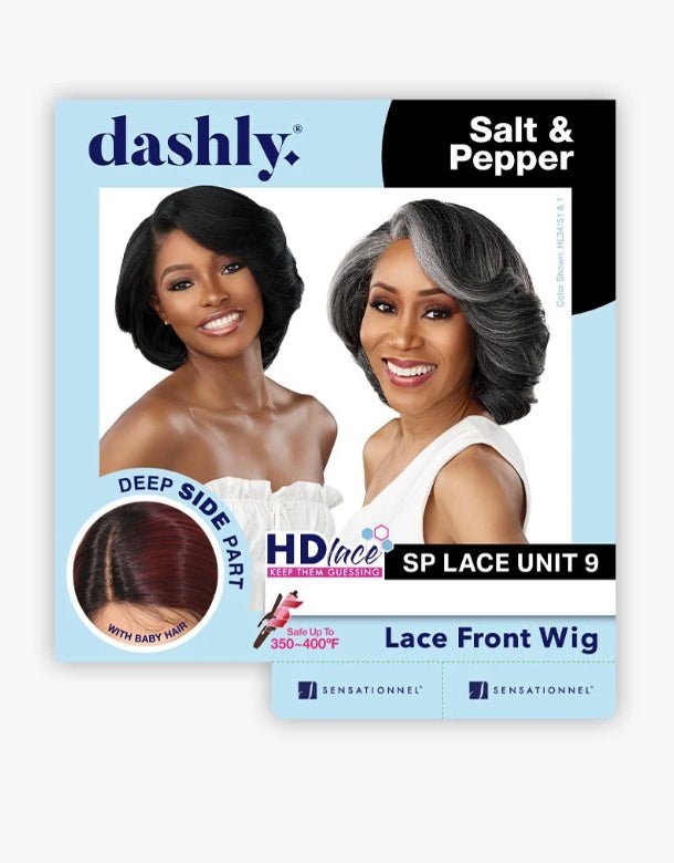 Sensationnel Synthetic Hair Dashly Salt & Pepper Lace Wig - SP LACE UNIT9 - SoGoodBB.com