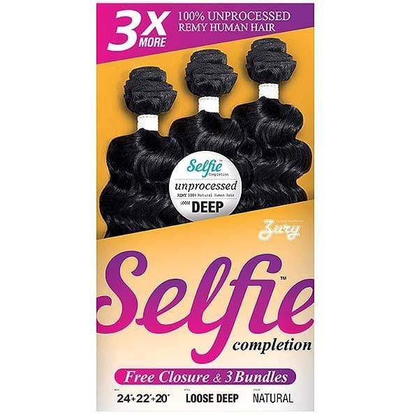 Zury Selfie Completion Kit 100% Remy Human Hair Weave - LOOSE DEEP - EgoWigs.com