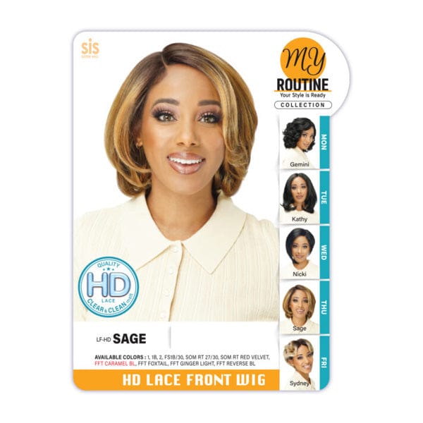 Zury Sis My Routine Synthetic HD Lace Front Wig - LF HD SAGE - EgoWigs.com