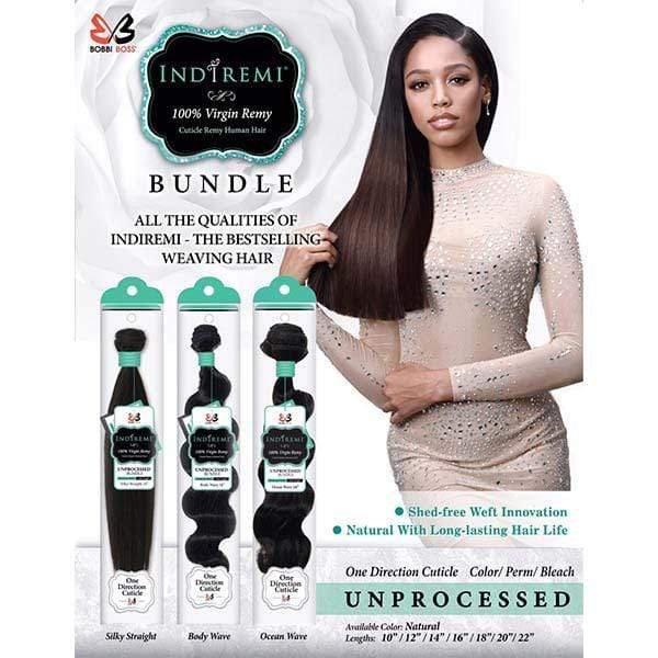 Bobbi Boss Indi Remi 100% Unprocessed Natural Virgin Human Hair Weave Bundle - STRAIGHT 10" - 22" - EgoWigs.com-NATURAL