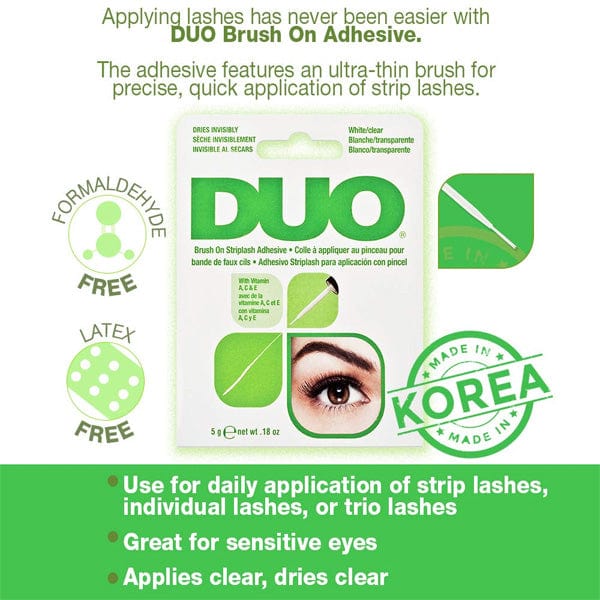 DUO Brush-On Lash Adhesive with Vitamins A,C&E-White/Clear-0.18oz-(C) - EgoWigs.com