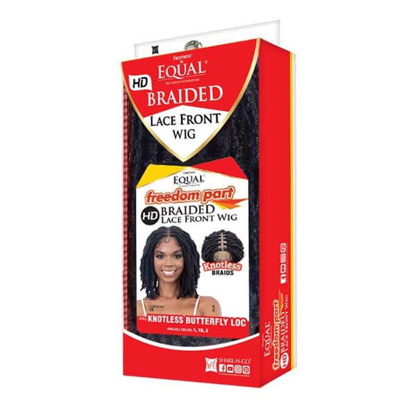 Freetress Frontal Lace Wigs Freetress Equal Synthetic Freedom Part Braided Lace Front Wig - KNOTLESS BUTTERFLY LOC