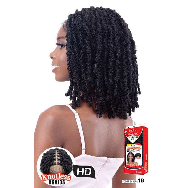 Freetress Frontal Lace Wigs Freetress Equal Synthetic Freedom Part Braided Lace Front Wig - KNOTLESS BUTTERFLY LOC