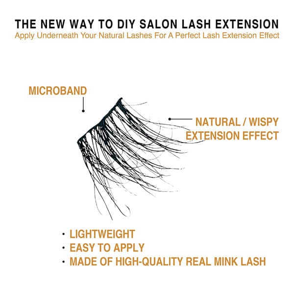 VLUXE BY IENVY Extended Real Mink Cluster Lashes - (C) - EgoWigs.com-VEM01-WISPY FLUFFY
