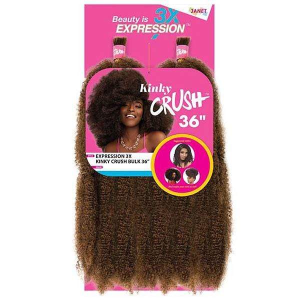 Janet Collection Crochet Braid Janet Collection Expression 3X Value Pack Braid - 3X KINKY CRUSH BULK 36" - Clearance