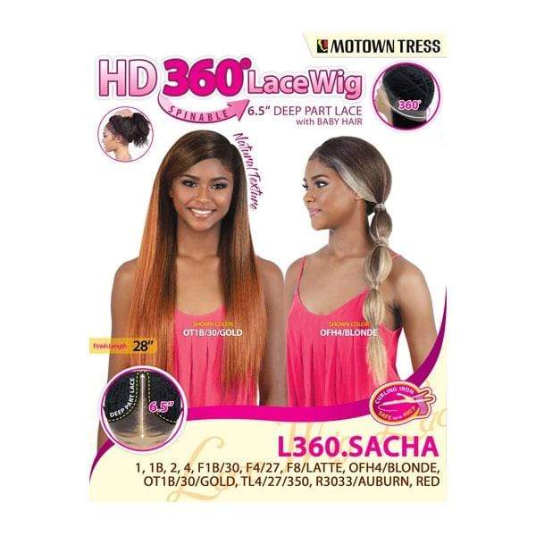 Motown Tress Synthetic 6.5" Deep Part HD 360 Lace Wig - L360 SACHA - Clearance - EgoWigs.com-1