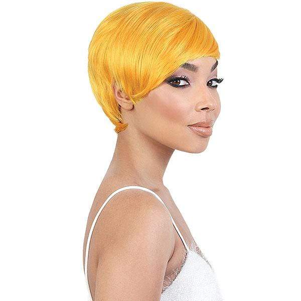 Motown Tress Curlable Synthetic Full Wig - SASSY - Clearance - EgoWigs.com-GOLDYELLOW