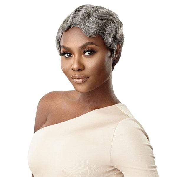 Outre 100% Human Hair Fab & Fly Gray Glamour Wig - MARINETTE - EgoWigs.com-NBLK