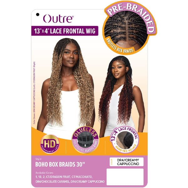 Outre Frontal Lace Wigs Outre 13x4 HD Pre-Braided Lace Front Wig - BOHO BOX BRAID 30"