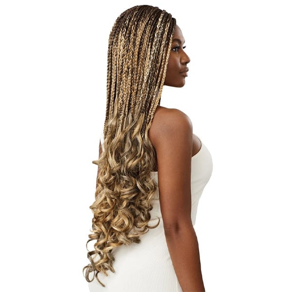 Outre Frontal Lace Wigs Outre 13x4 HD Pre-Braided Lace Front Wig - FRENCH CURL BOX BRAIDS 32"