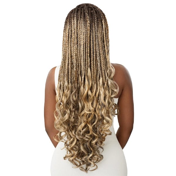 Outre Frontal Lace Wigs Outre 13x4 HD Pre-Braided Lace Front Wig - FRENCH CURL BOX BRAIDS 32"