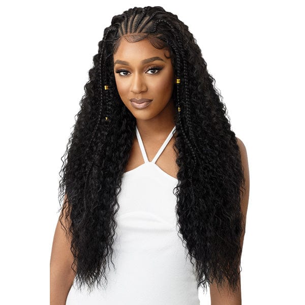 Outre Frontal Lace Wigs Outre 13x4 HD Pre-Braided Lace Front Wig - STITCH BRAID RIPPLE WAVE 30"