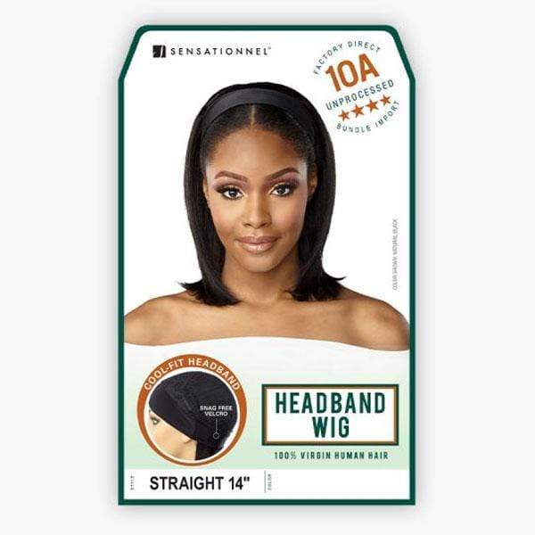 Sensationnel 100% Human Hair Full Wigs Sensationnel 100% Virgin Human Hair 10A Headband Wig - STRAIGHT 14"