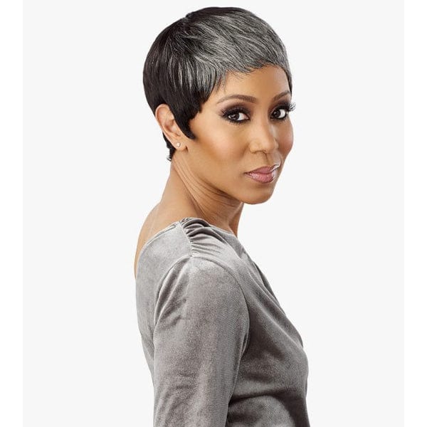 Sensationnel 100% Human Hair Full Wigs Sensationnel Empire Salt & Pepper 100% Human Hair Celebrity Series Wig - EVIE