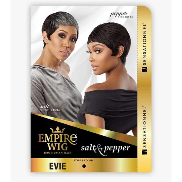 Sensationnel 100% Human Hair Full Wigs Sensationnel Empire Salt & Pepper 100% Human Hair Celebrity Series Wig - EVIE