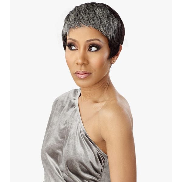 Sensationnel 100% Human Hair Full Wigs Sensationnel Empire Salt & Pepper 100% Human Hair Celebrity Series Wig - EVIE