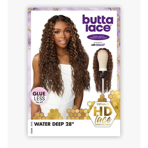Sensationnel Butta Human Hair Blend Lace Front Wig - WATER DEEP 28" - EgoWigs.com
