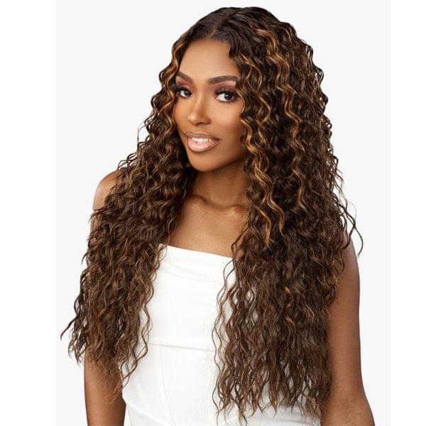 Sensationnel Butta Human Hair Blend Lace Front Wig - WATER DEEP 28" - EgoWigs.com