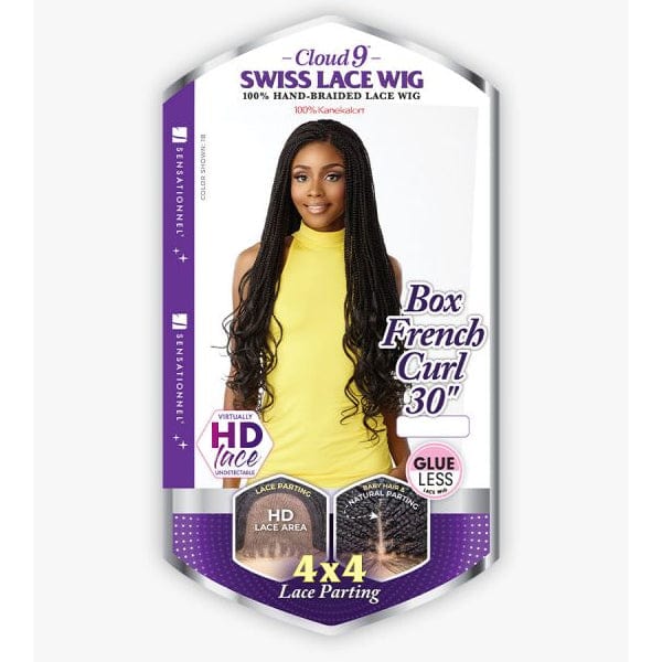 Sensationnel Frontal Lace Wigs Sensationnel Cloud 9 4x4 Braid Lace Front Wig - BRAIDED BOX FRENCH CURL 30″