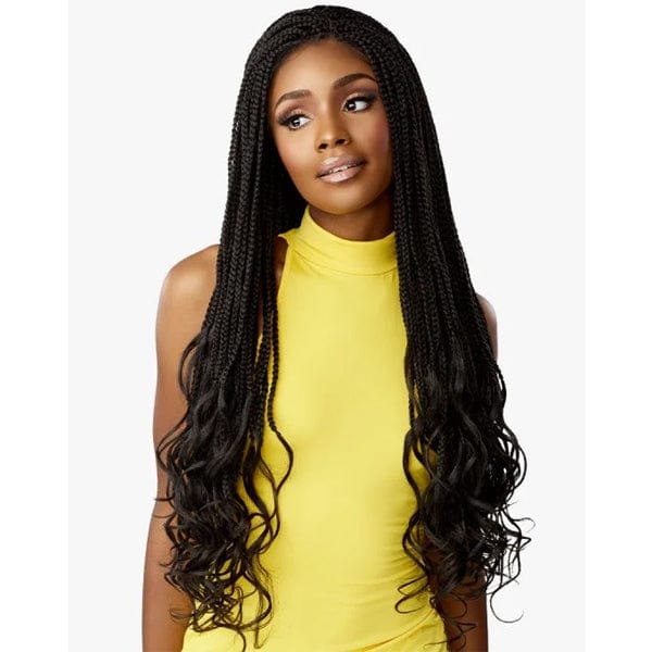 Sensationnel Frontal Lace Wigs Sensationnel Cloud 9 4x4 Braid Lace Front Wig - BRAIDED BOX FRENCH CURL 30″