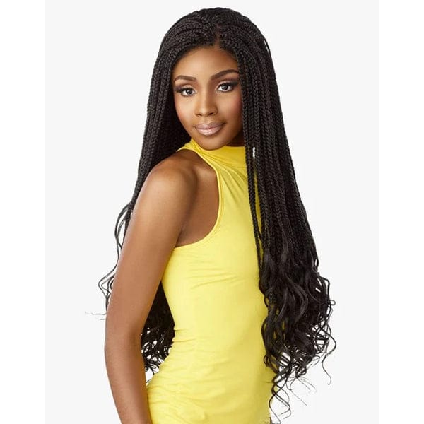 Sensationnel Frontal Lace Wigs Sensationnel Cloud 9 4x4 Braid Lace Front Wig - BRAIDED BOX FRENCH CURL 30″