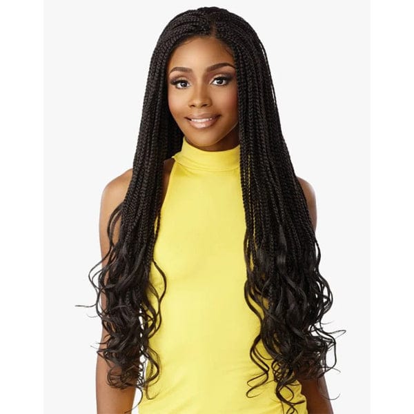 Sensationnel Frontal Lace Wigs Sensationnel Cloud 9 4x4 Braid Lace Front Wig - BRAIDED BOX FRENCH CURL 30″