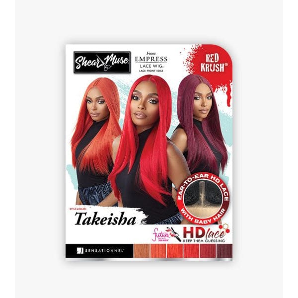 Sensationnel Frontal Lace Wigs Sensationnel Shear Muse Synthetic Hair Empress Lace Front Wig - TAKEISHA