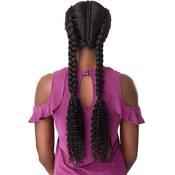 Sensationnel Frontal Lace Wigs Sensationnel Synthetic Cloud9 Vixen Swiss Lace Wig - BOHEMIAN DUTCH BRAID